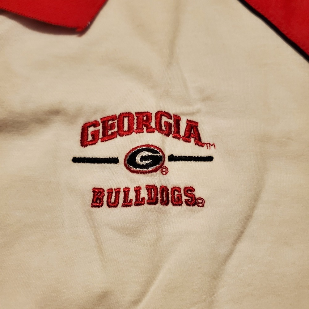 Vintage Georgia Bulldogs Polo Shirt Men XL Red White AS Sports Football - Picture 4 of 7